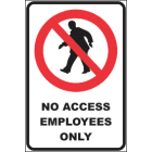 No Access Employees Only Sign