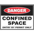 Cofined Space ..Entry By Permit Only Sign