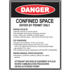 Confined Space ..Enter By Permit Only Sign