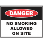 No Smoking Allowed On Site Sign
