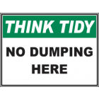 No Dumping Here Sign