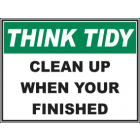 Clean Up When Your Finished Sign