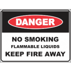 No Smoking Flammable Liquids Keep Fire Away Sign