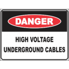 High Voltage Underground Cables Sign