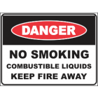 No Smoking Combustible Liquids Keep Fire Away Sign