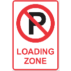 No Parking Loading Zone Sign