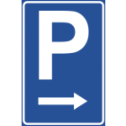 Parking On Right Sign