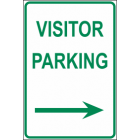 Visitors Parking  On Left Sign