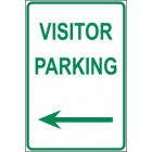 Visitors Parking  On Right Sign