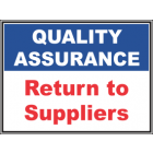 Return To Suppliers Sign