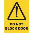 Do Not Block Door Sign