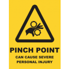 Pinch point Can Cause Severe Personal Injury Sign