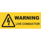 Warning Live Conductor Sign