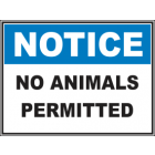 No Animals Permitted Sign