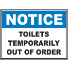 Toilets Temporarily Out Of Order Sign