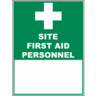 Site First Aid Personnel Sign