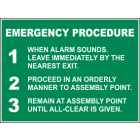Emergency Procedure Sign