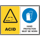 Acid Hand Protection Must Be Worn Sign