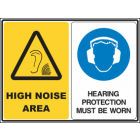 High Noise Area Hearing Protection Must Be Worn Sign