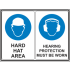 Hard Hat Area Hearing Protection Must Be Worn Sign