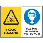 Toxic Hazard Full Face Respirator Must Be Worn  Sign
