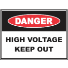 High Voltage Keep Out Sign