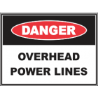 Overhead Power Lines Sign