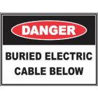 Buried Electric Cable Below  Sign