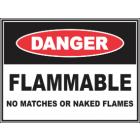 Flammable No Matches Or Naked Flames Sign