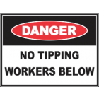 No Tipping Workers Below Sign