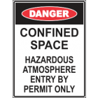 Confined Space ..Hazardous Atmosphere Enter By Permit Only Sign