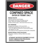 Confined Space ..Entry By Permit Only Sign