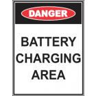 Battery Charging Area Sign