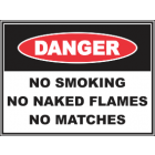 No Smoking No Naked Flames No Matches Sign