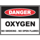 Oxygen No Smoking No Open Flames Sign