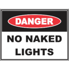 No Naked Lights Sign