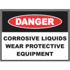 Corrosive Liquids Wear Protective Equipment Sign