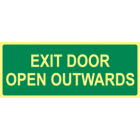 Exit Door Open Outwards Sign