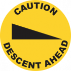 Caution Descent Ahead Sign