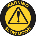 Warning Slow Down Sign
