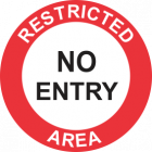 Restricted No Entry Area Sign