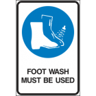 Foot Wash Must Be Used Sign