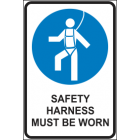 Safety Harness Must Be Worn Sign