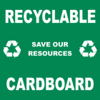 Recyclable Save Our Resources Cardboard Sign
