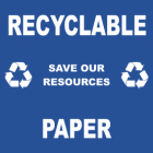 Recyclable Save Our Resources Paper Sign