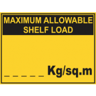 Maximum Allowable Shelf Load....Kg/sq.m