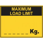 Maximum Load Limit....Kg Sign