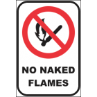 No Naked Flames Sign