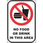 No Food Or Drink In This Area  Sign