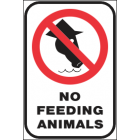 No Feeding Animals Sign